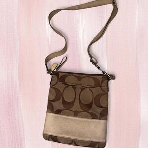 Coach Brown and Tan Crossbody Bag